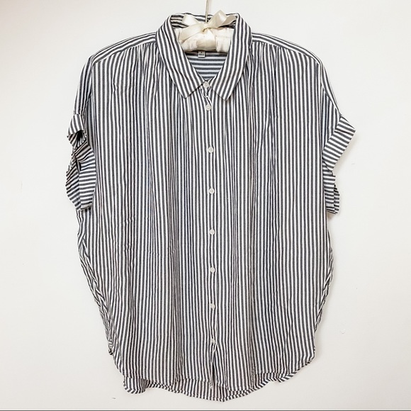 Madewell Tops - Madewell Striped Short Sleeve Button Down Top